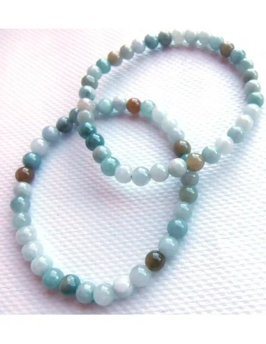 Jade bleu bracelet 6mm