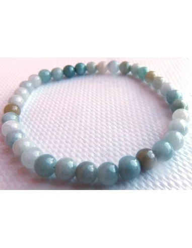 Jade bleu bracelet 6mm