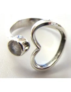 Bague pierre lune argent  2