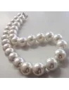 Perles 12mm blanche collier