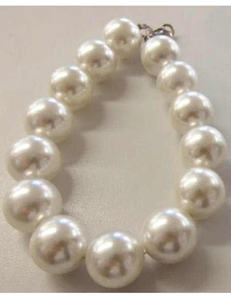 Perles 12mm blanche bracelet Perles 12mm blanche bracelet