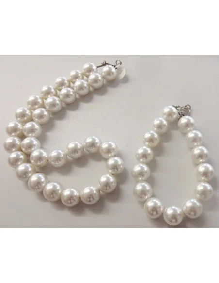 Parure Perles 12mm collier, bracelet Parure Perles 12mm collier, bracelet