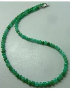 Chrysoprase 4mm collier 2