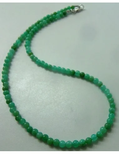 Chrysoprase 4mm collier