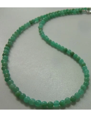 Chrysoprase 4mm collier