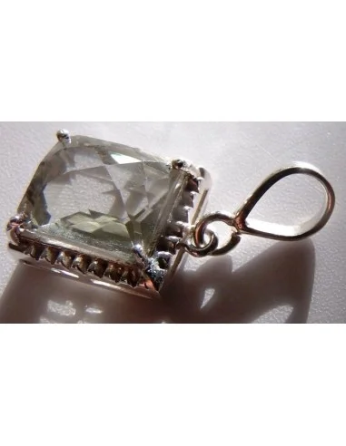 Brazilianite Béryl pendentif argent