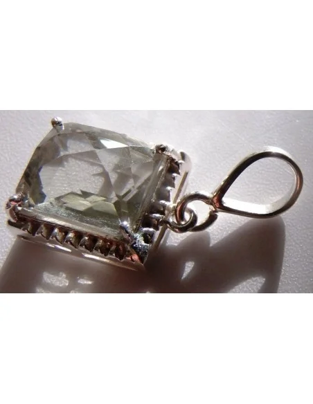 Brazilianite Béryl pendentif argent