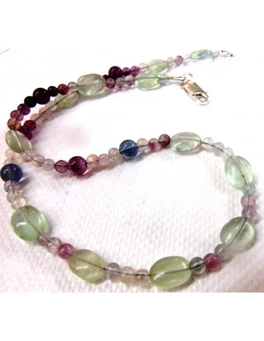 Colier Fluorite ovale, boule