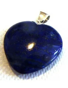 Lapis lazuli coeur argent pendentif