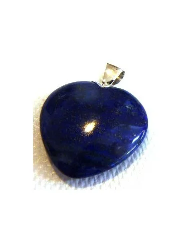 Lapis lazuli coeur argent pendentif 