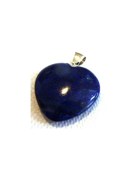 Lapis lazuli coeur argent pendentif 