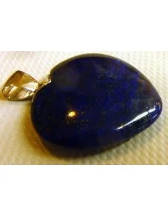 Lapis lazuli coeur argent pendentif  2