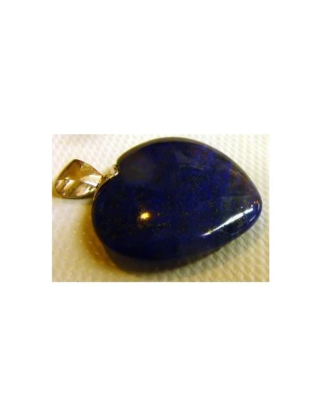 Lapis lazuli coeur argent pendentif 