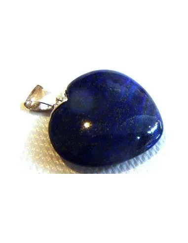 Lapis lazuli coeur argent pendentif 
