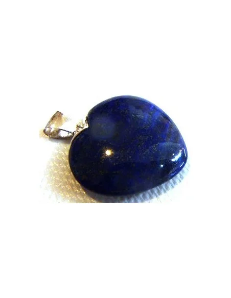 Lapis lazuli coeur argent pendentif 