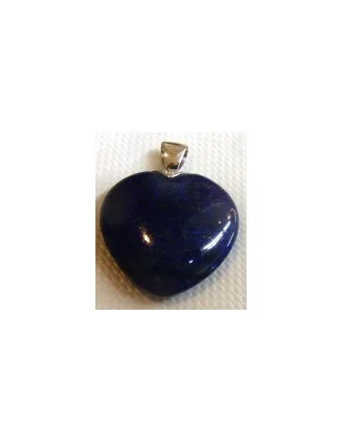 Lapis lazuli coeur argent pendentif 