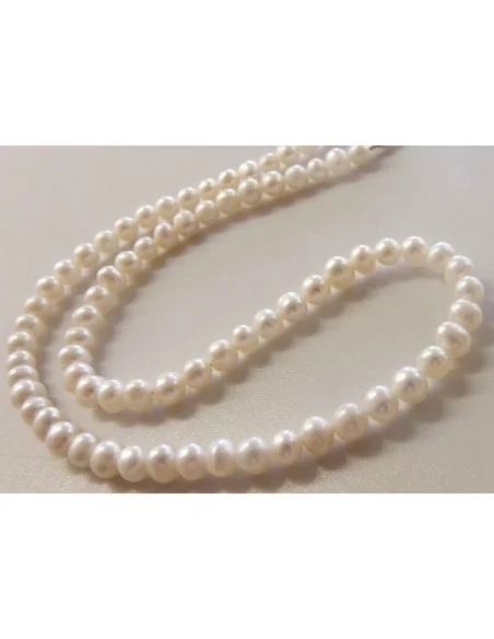 Perles blanches 30mm collier Perles blanches 30mm collier
