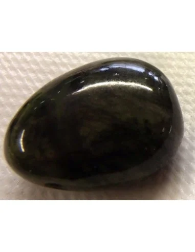 Jade verte foncé percé