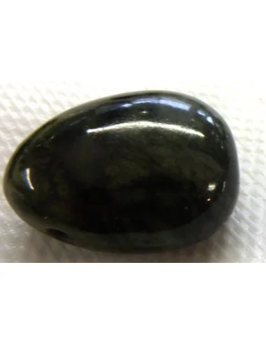 Jade verte foncé percé