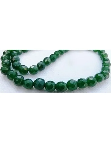 Fill 40cm - Jade imperiale 6mm pierres facettées