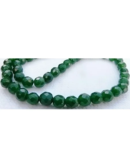 Fill 40cm - Jade imperiale 6mm pierres facettées