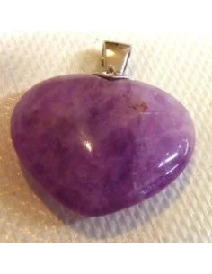 Pendentif coeur amethyste argent 2