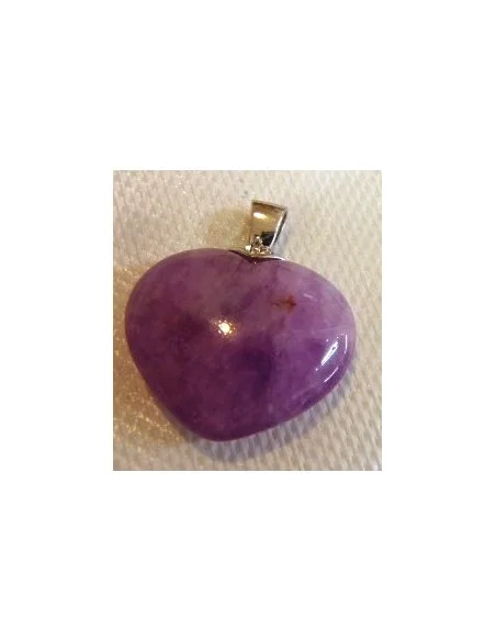 Pendentif coeur amethyste argent