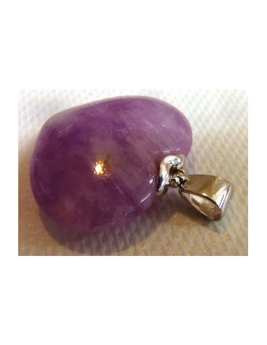 Pendentif coeur amethyste argent