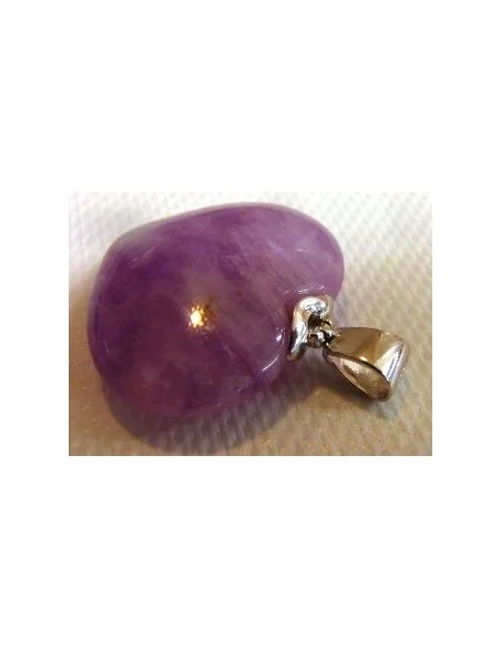 Pendentif coeur amethyste argent