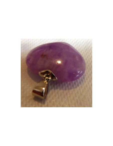 Pendentif coeur amethyste argent