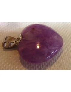 Pendentif coeur amethyste argent