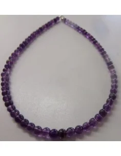Collier en Amethyste enfant boules 0,5cm