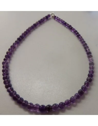 Collier en Amethyste enfant boules 0,5cm