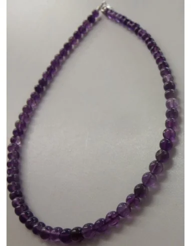 Collier en Amethyste enfant boules 0,5cm