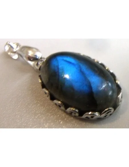 Pendentif labradorite argent