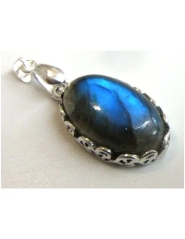 Pendentif labradorite argent
