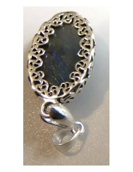 Pendentif labradorite argent