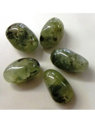 Phrénite polis percé pendentif