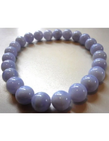 Calcedoine bleu en bracelet 8mm
