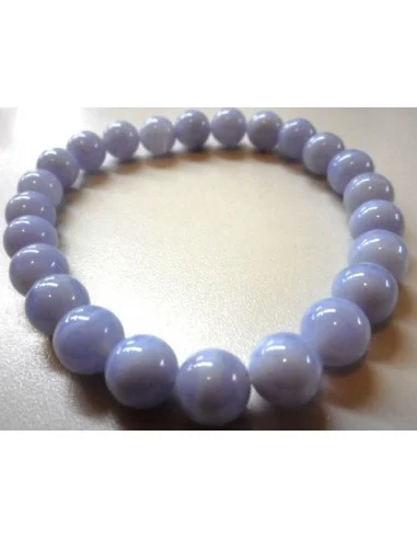 Calcedoine bleu en bracelet 8mm