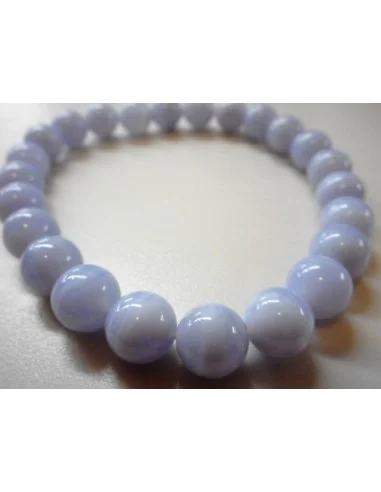 Calcedoine bleu en bracelet 8mm