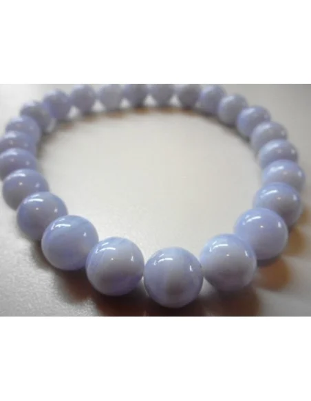 Calcedoine bleu en bracelet 8mm