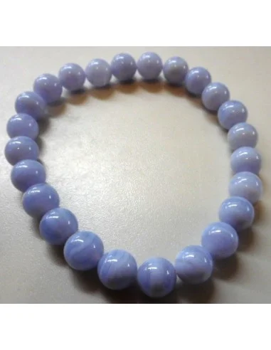 Calcedoine bleu en bracelet 8mm