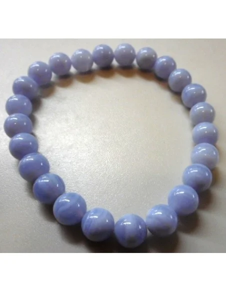 Calcedoine bleu en bracelet 8mm