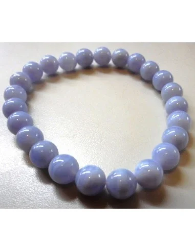 Calcedoine bleu en bracelet 8mm