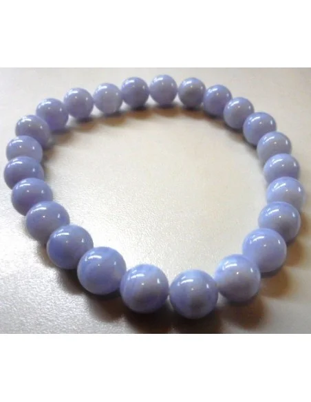 Calcedoine bleu en bracelet 8mm