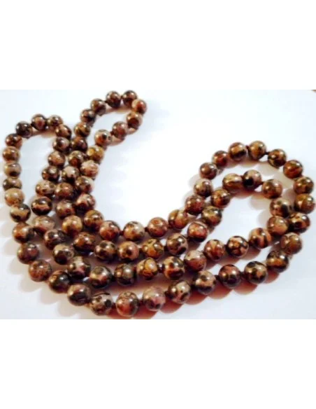 Collier jaspe leopard 82cm