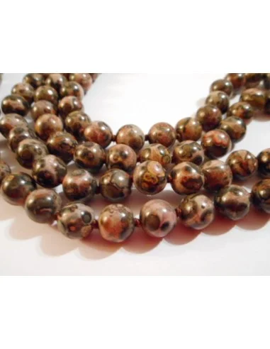 Collier jaspe leopard 82cm