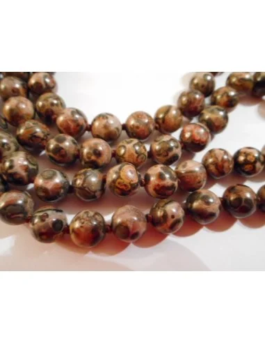 Collier jaspe leopard 82cm