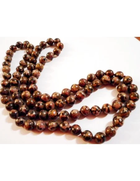 Collier jaspe leopard 82cm